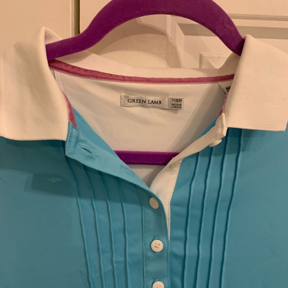 Women Golf Shirt Blue & White